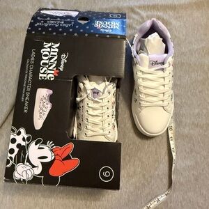 Disney Minnie Mouse Ladies Sneakers - White and Purple